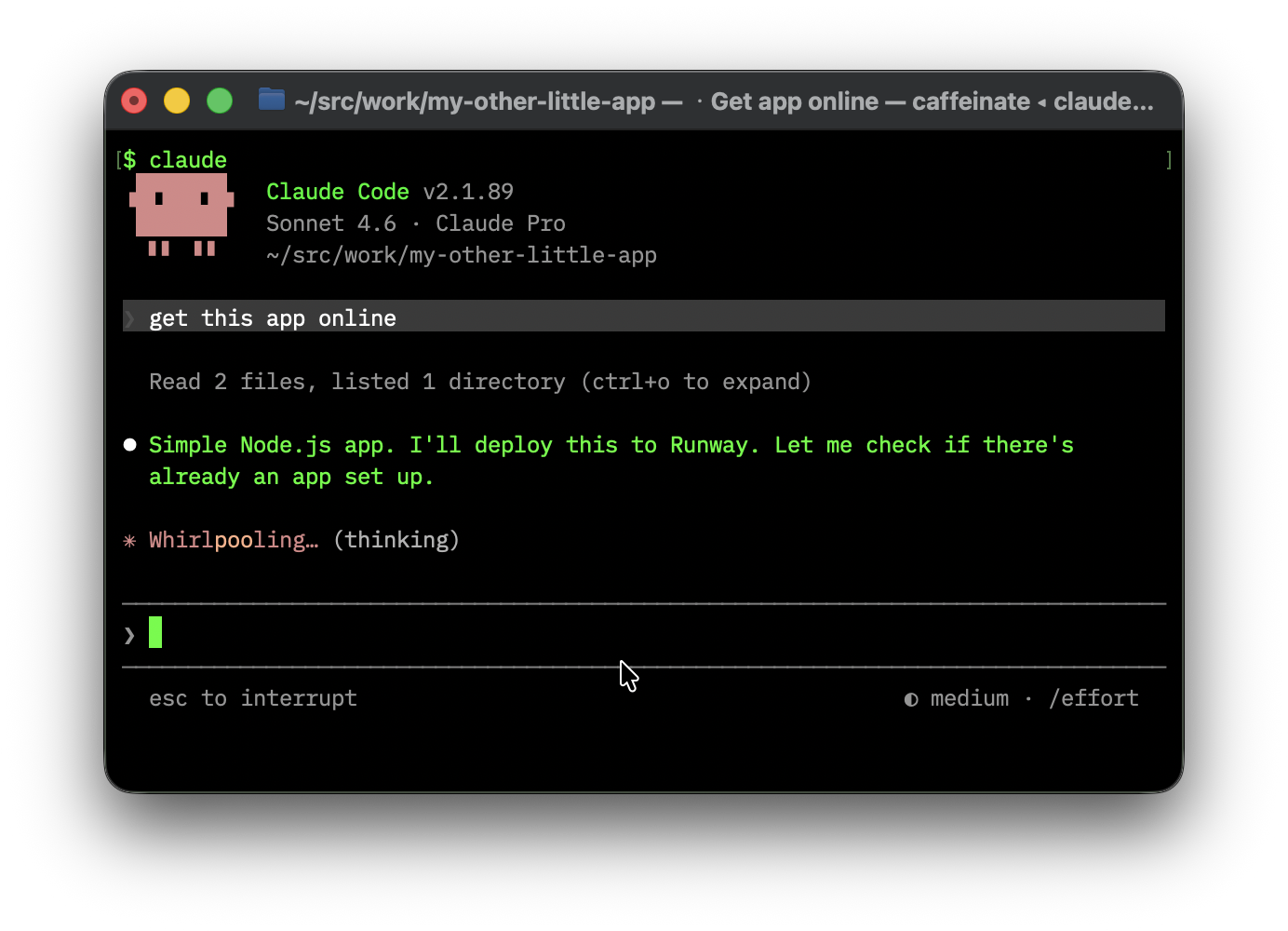 Getting an app online